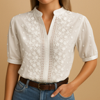 Elise | Trendy witte dames blouse
