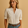 Elise | Trendy witte dames blouse