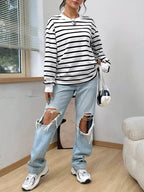 Jessalyn | Gestreept Sweatshirt voor Dames